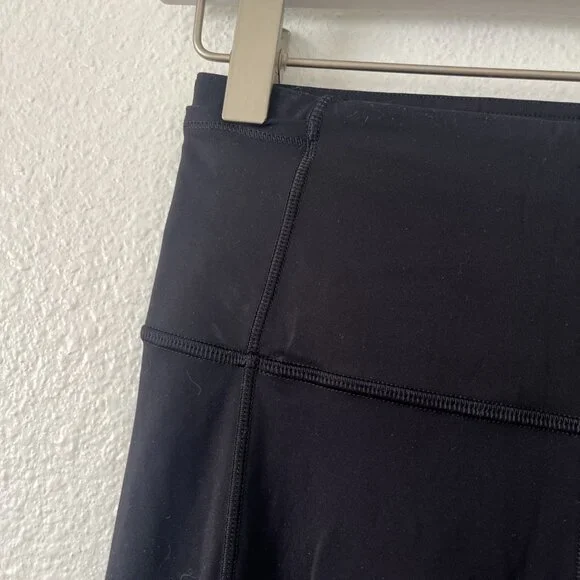 Lululemon Leggings Sz 6 Fast Free 7/8 Tight II Nulux 25" Black Reflective W5BJGS - Picture 3 of 9